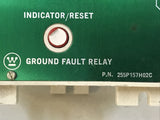 Westinghouse Ground Fault Relay 255P157H02C 5-60A Time: 0-60 Cycles Used
