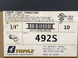 *BOX OF 5* Topaz 492S Liquid Tight Connector 3/4" Angle 90 Degree