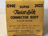 Hubbell 3423 Twist-Lock Liquid Tight Fittings Connector Body 20A 250V 10A 600V