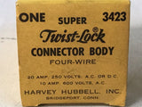 Hubbell 3423 Twist-Lock Liquid Tight Fittings Connector Body 20A 250V 10A 600V